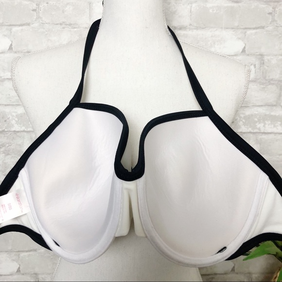 XHILARATION Black & White Bikini Top Size D/DD - Picture 4 of 11